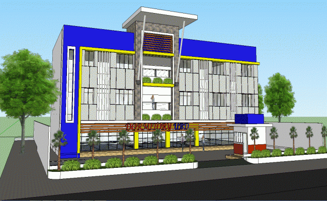 3D Building Plan DWG Layout for Architectural and Structural Design