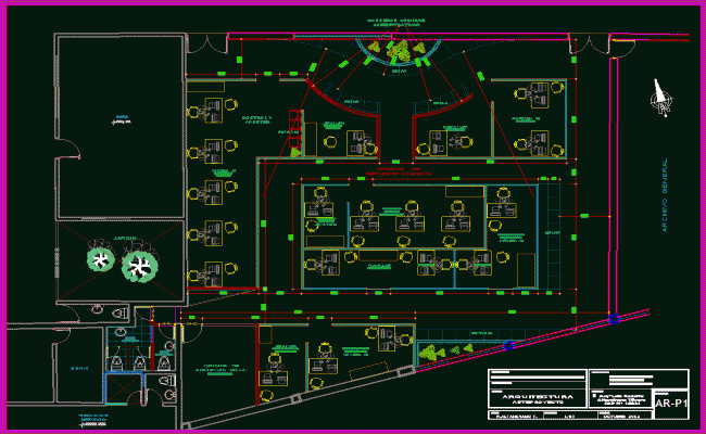 Office Interior DWG CAD Design Drawing Layout for Workspace Planning