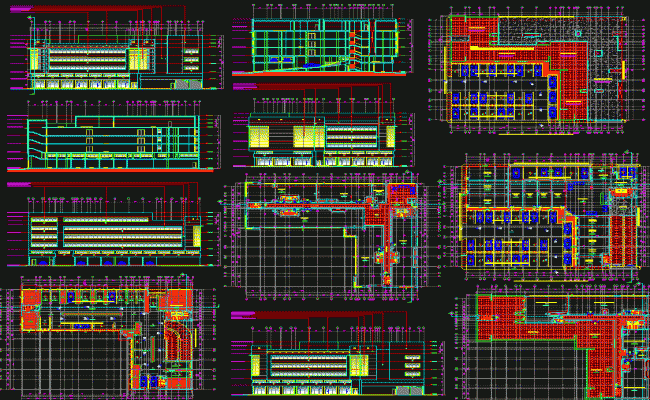 Corporate Building DWG CAD Design Drawing Layout for Office Planning
