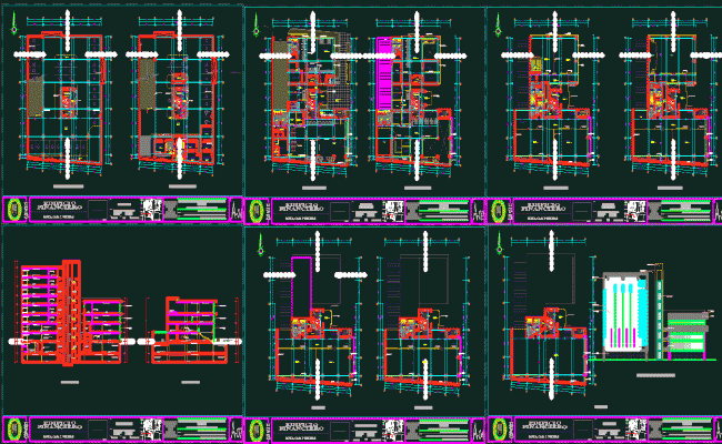 Modern business building DWG CAD drawing file for architects