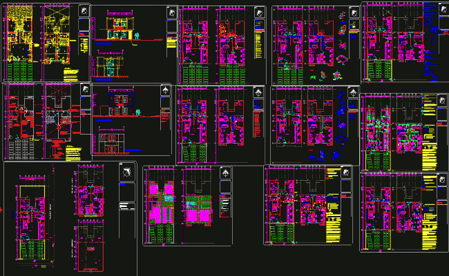 Corporate Office Building CAD File with 2D Floor Plan Layout Design
