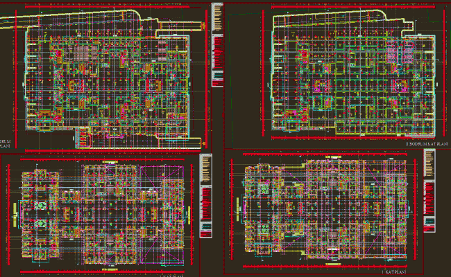 Big Commercial Building CAD File with Detailed 2D Floor Plan Layout