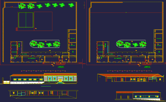Government House Building DWG CAD Drawing with Detailed Floor Layout