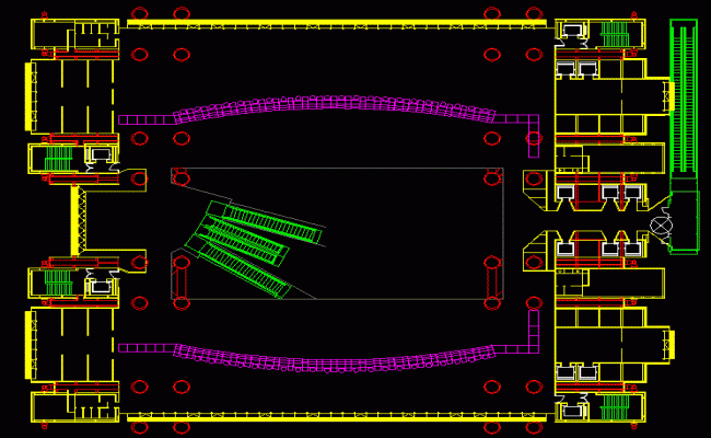 Bank Building Simple Floor layout Plan Detail CAD Drawing DWG File