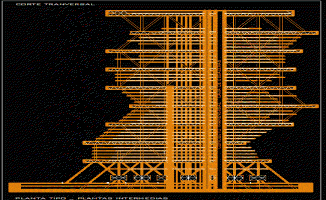 American Institute Building DWG Design CAD Drawing with Floor Layout