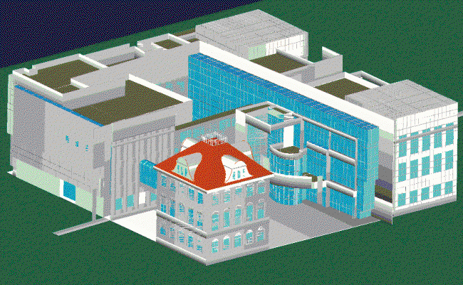 Museum by Richard Meier AutoCAD Design Drawing File in DWG Format