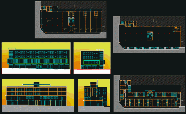 Commercial Building Design DWG CAD Drawing File for Architecture