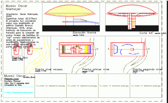 Oscar Niemeyer Museum DWG Design Drawing for Architectural Planning