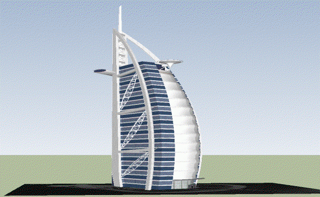Burj Al Arab Hotel Dubai DWG CAD Design Drawing for AutoCAD Projects