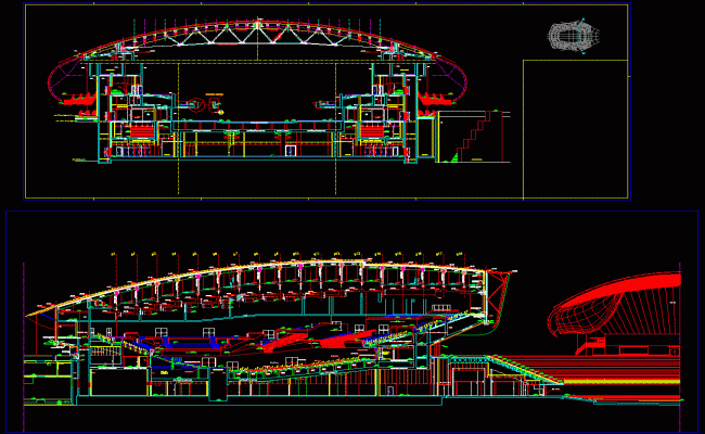 Auditorium Rome DWG CAD Design Drawing for Architectural Projects