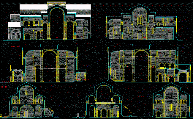 Bagrati Cathedral DWG CAD Design Drawing for Architectural Projects