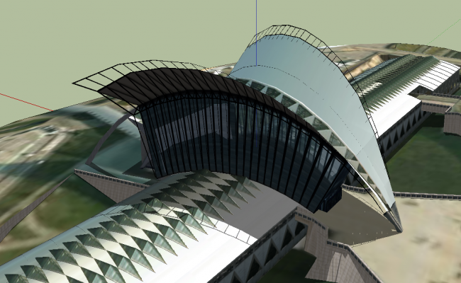 Airport Santiago Calatrava DWG Design Drawing for Modern Projects