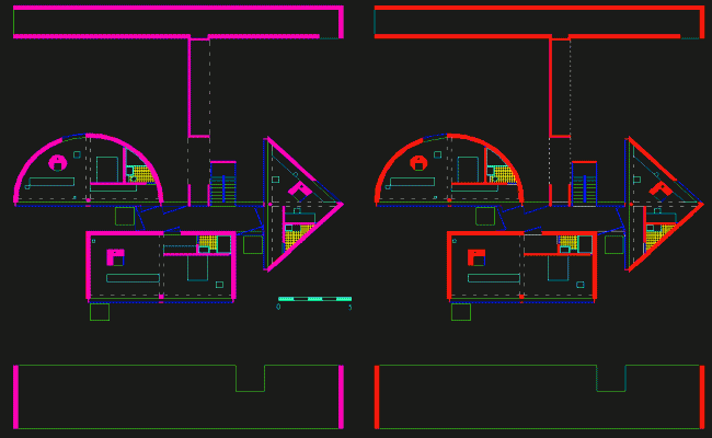 Middle House Project DWG Design Drawing for Architectural Planning