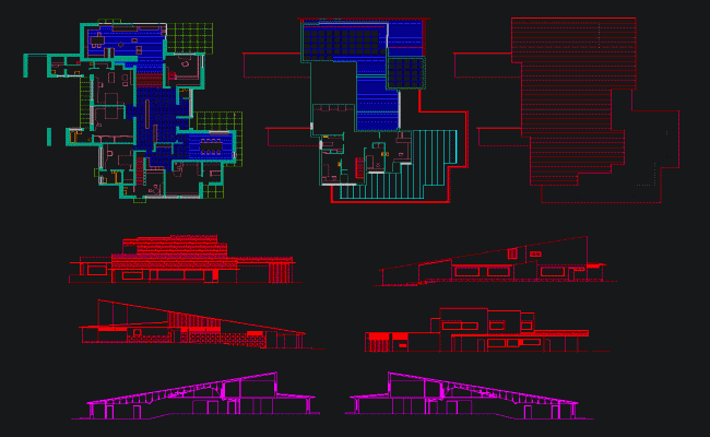 2D Family Housing DWG CAD Drawing File Floor Plan and Layout Design