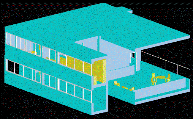 3D Village Building DWG CAD Design Drawing File for Architects