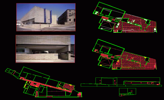 Museum Building CAD Drawing File for Architectural and Design Planning