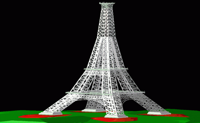 Eiffel Tower CAD Drawing File for Accurate Architectural Design Plans