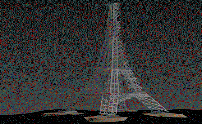 AutoCAD 3D DWG Drawing of Eiffel Tower for Professional Architects