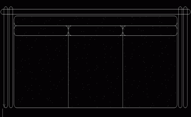 Three Sitting Sofa Set DWG CAD Drawing File for Interior Designers
