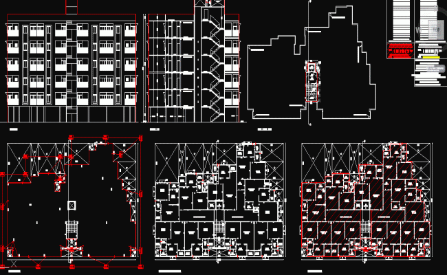 Stilt 5 Modern Apartment CAD DWG File with Clear 2D Floor Plans