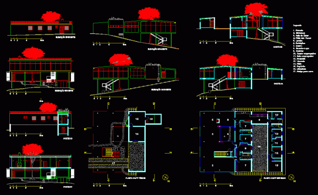 Glass House DWG CAD File with Detailed Architectural Floor Plans