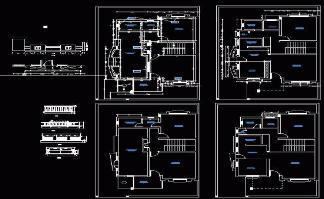Single Storey 1BHK Residential Plan DWG File for Home Layout