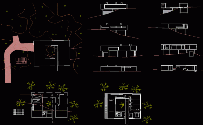 Construction House Detail AutoCAD DWG File with Plan and Section