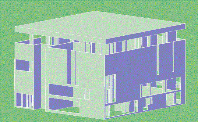 3D Villa Shodhan Architecture Model and DWG CAD Drawing File