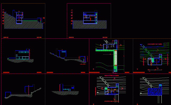 Residential Construction Detail DWG CAD File with Section Plans