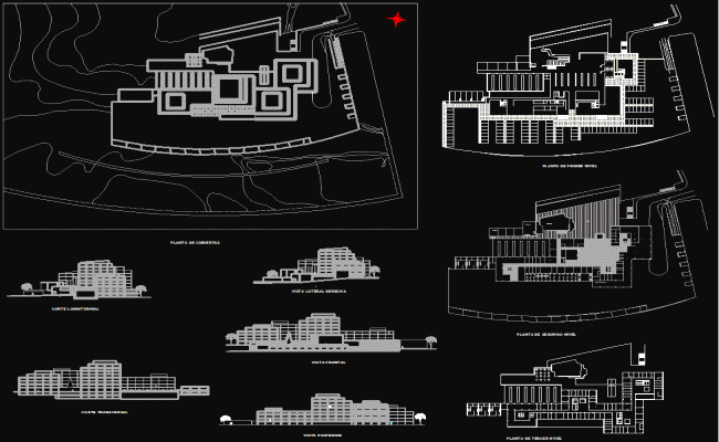 Pohjola Building Alvar Aalto AutoCAD DWG File with Plan and Elevation