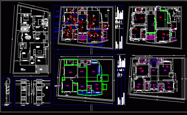 G1 Bungalow Home Plan Layout DWG File for Residential Design