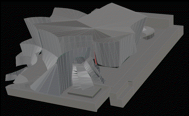 Guggenheim Bilbao 3D AutoCAD DWG Model for Modern Architects