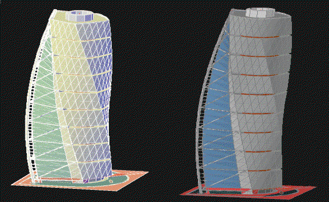 Turning Torso 3D AutoCAD DWG Model of High Rise Building Design