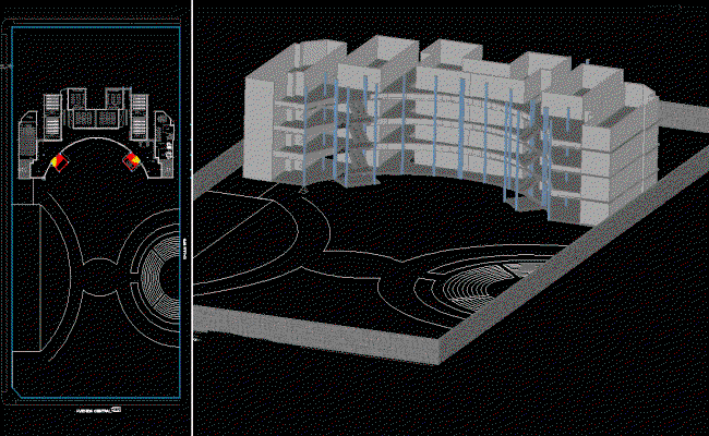 Cesar Vallejo University 3D AutoCAD DWG Building Design File