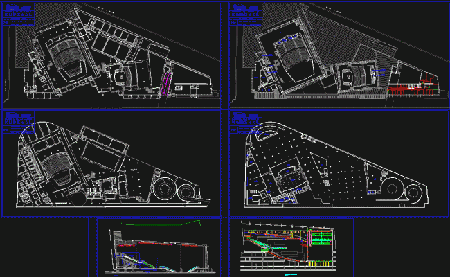 Kursaal Congress Centre Auditorium Detailed CAD DWG Plan File