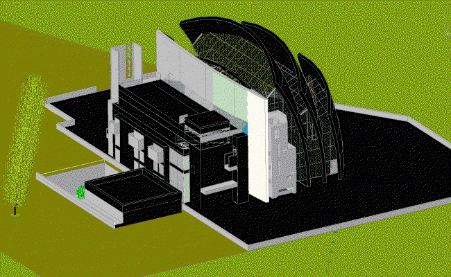 Jubilee Church Rome 3D Architectural AutoCAD DWG Design File