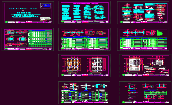 Structural Details of Hospital DWG CAD Drawing for Building Design