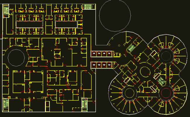 Modern Hospital Building CAD Drawing Design in AutoCAD DWG File