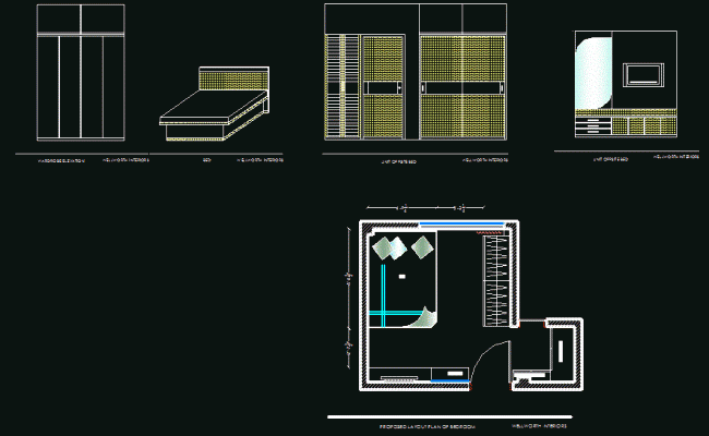 Bedroom Interior Detail CAD Drawing for Modern Design Inspiration