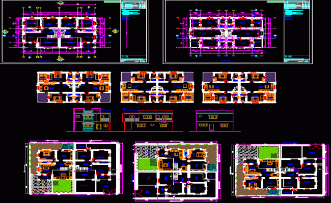 Bungalow Floor Plan Detailed Work Drawing in AutoCAD DWG File