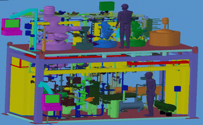 AutoCAD Machinery 3D CAD Drawing for Modern Factory Layout Design