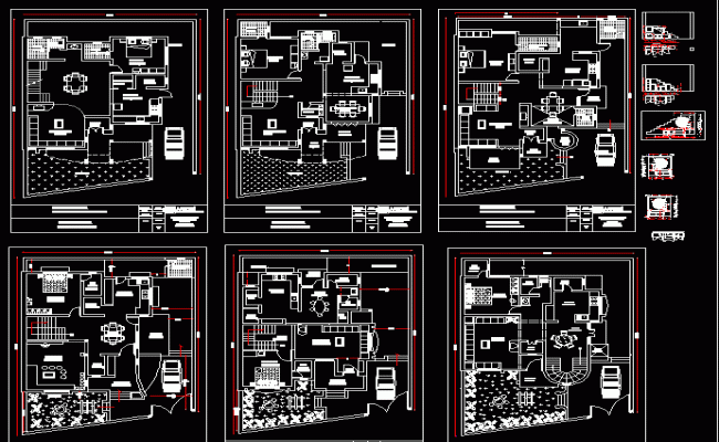 42X66 1BHK Bungalow Plan DWG File for Residential Home Layouts