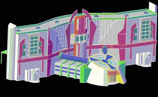 Modern Hotel 3D CAD Drawing Design Provided in AutoCAD DWG drawing