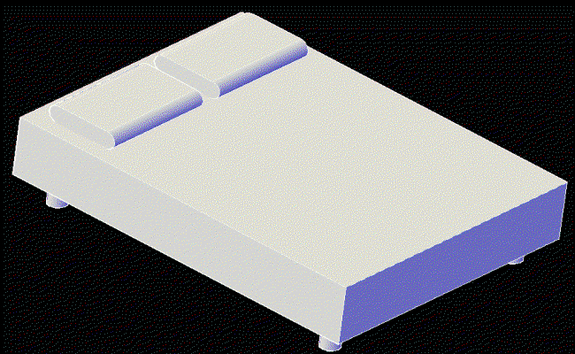 Realistic 3D Bed Models for Interior Design and CAD Projects