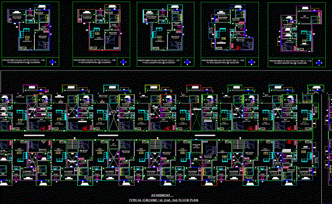 2 BHK Apartment Layout Floor Plan Design in AutoCAD DWG File
