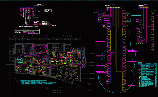 Lighting and Small Power Layout DWG File Provided for Design Use