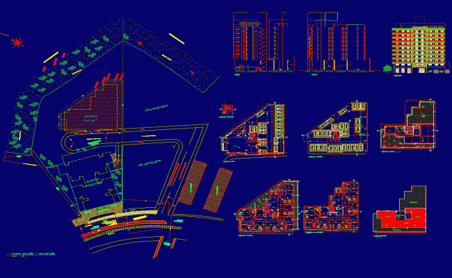 Apartment Detail Drawings DWG File with Complete Architectural Views