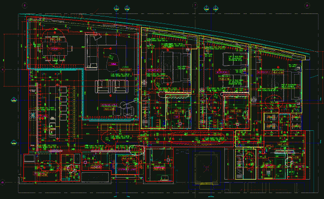Residential Apartment Design Plans in DWG AutoCAD Format File