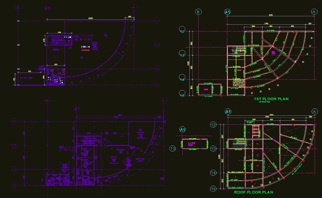Apartment Roof Plan DWG Layout for Architectural Design Project