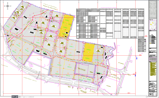 Urban Zoning and Town Planning Layout in AutoCAD File